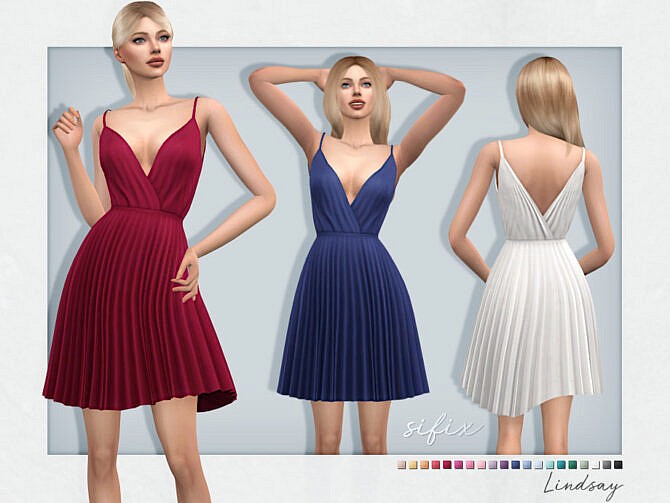 Sims 4 Lindsay Dress by Sifix at TSR