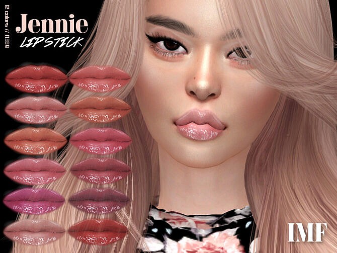 Sims 4 IMF Jennie Lipstick N.339 by IzzieMcFire at TSR