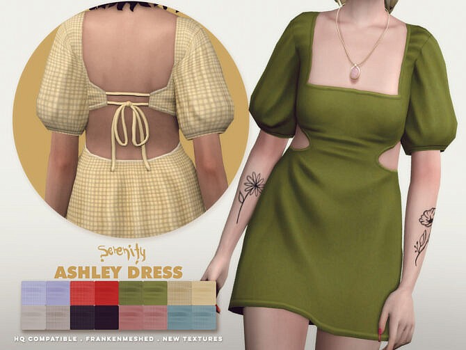 Sims 4 Ashley Dress at SERENITY