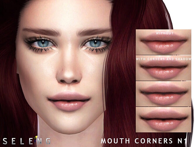 Sims 4 Mouth Corners N1 by Seleng at TSR
