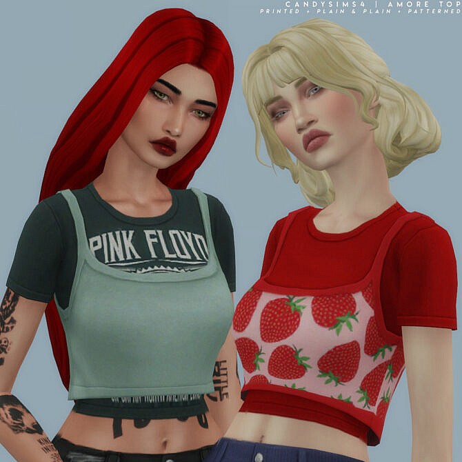 Sims 4 Cute double top at Candy Sims 4