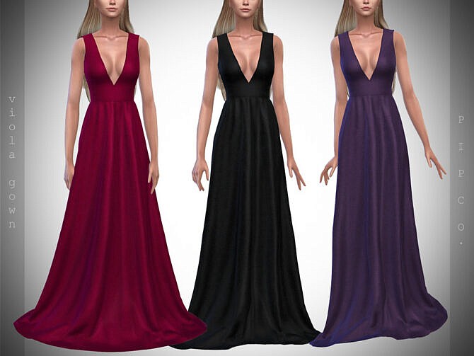 Sims 4 Viola Gown by Pipco at TSR