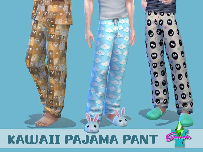 Sims 4 Kawaii PJ Pants by SimmieV at TSR