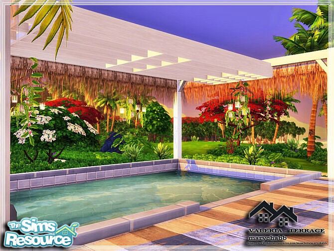 Sims 4 VALERIA Terrace by marychabb at TSR