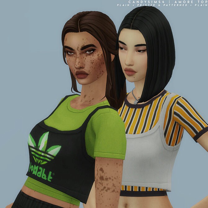 Sims 4 Cute double top at Candy Sims 4