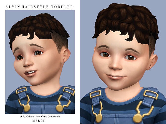 Sims 4 Alvin Hairstyle Toddler by Merci at TSR