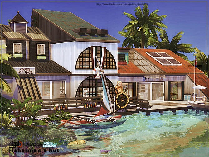 Sims 4 Fishermans hut by Danuta720 at TSR