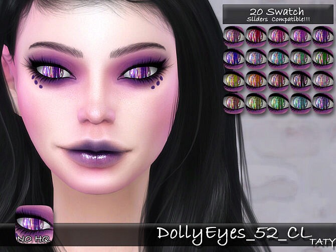 Sims 4 Dolly Eyes 52 CL by tatygagg at TSR