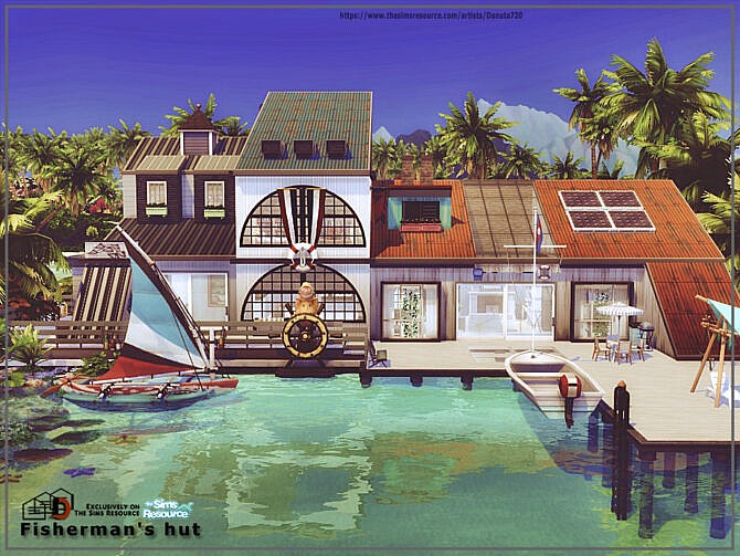 Sims 4 Fishermans hut by Danuta720 at TSR