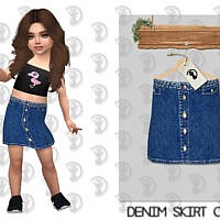 Denim Skirt C382 By Turksimmer