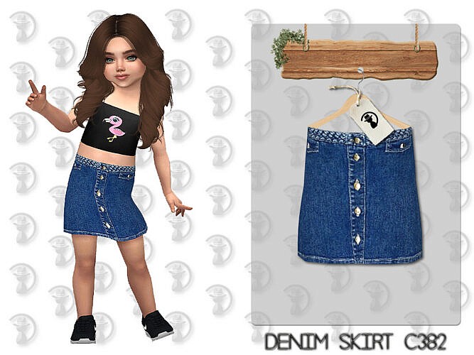 Denim Skirt C382 By Turksimmer