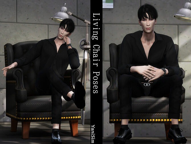 Sims 4 Living Chair Poses by YaniSim at TSR
