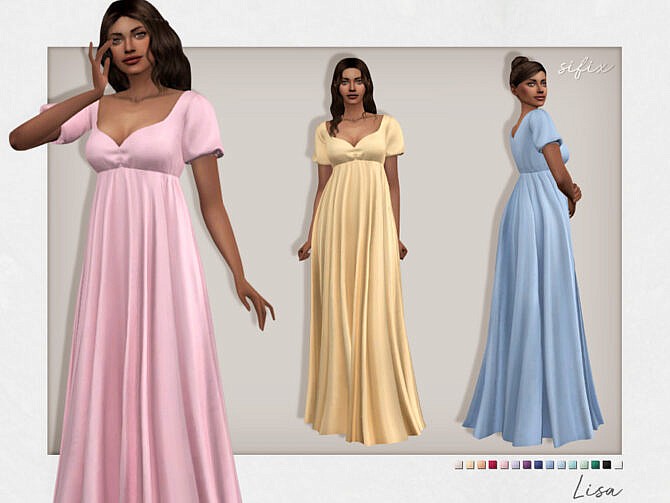 Sims 4 Lisa Dress by Sifix at TSR