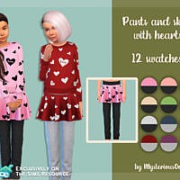 Pants And Skirt With Hearts By Mysteriousoo