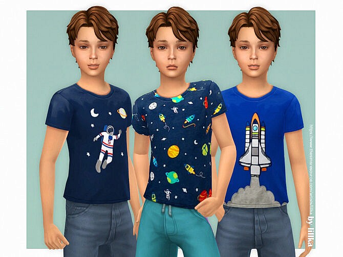 Sims 4 Space T Shirt by lillka at TSR