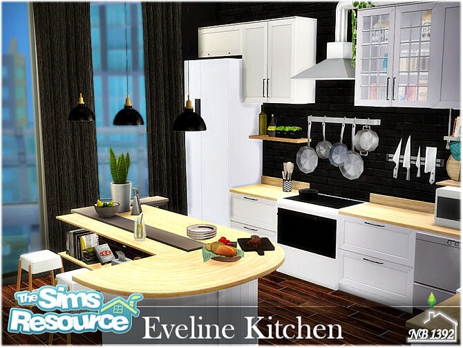 Sims 4 Eveline Kitchen by nobody1392 at TSR