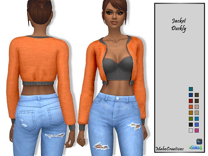 Sims 4 Jacket Duskly by MahoCreations at TSR
