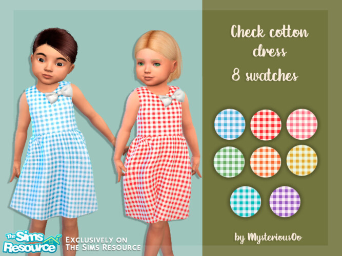 Check Cotton Dress By Mysteriousoo