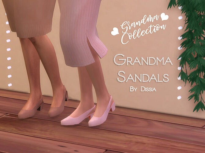 Sims 4 Grandma Sandals by Dissia at TSR