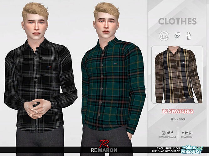 Formal Shirt 03 M by ReMaron at TSR » Sims 4 Updates