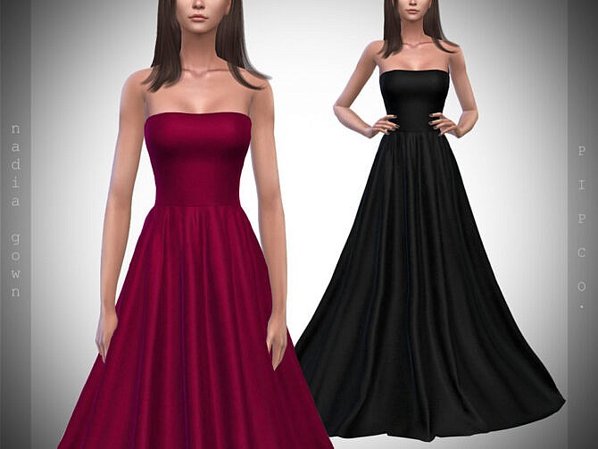 Sims 4 Nadia Gown by Pipco at TSR