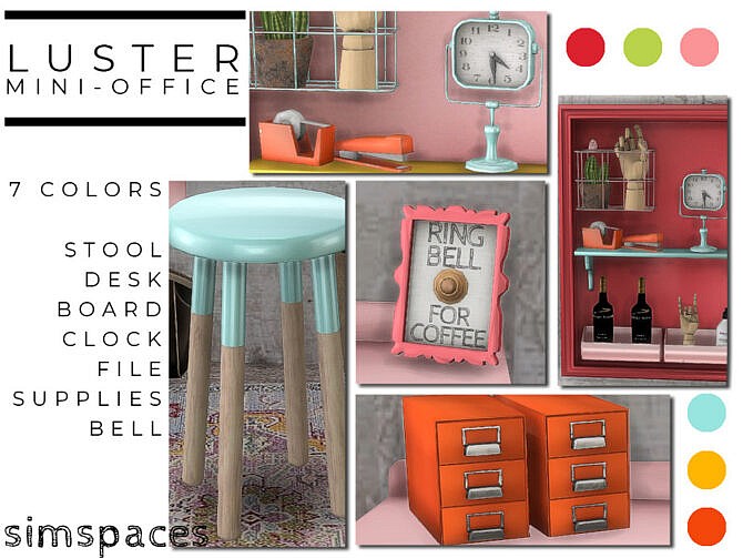 Sims 4 Luster Mini Office by simspaces at TSR