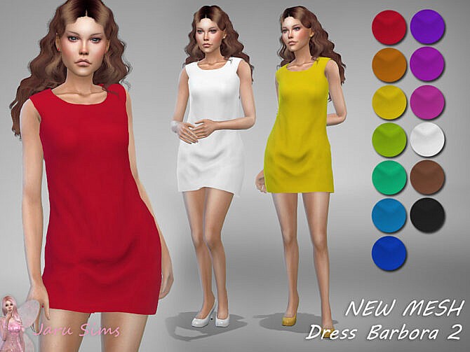Sims 4 Dress Barbora 2 by Jaru Sims at TSR
