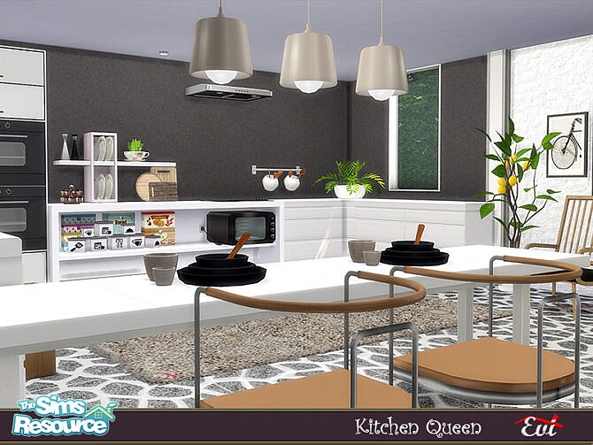 Sims 4 Kitchen Queen by evi at TSR