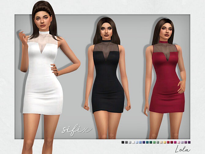Sims 4 Lola Dress by Sifix at TSR