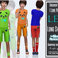 Love Panda Long Shorts By Sims House