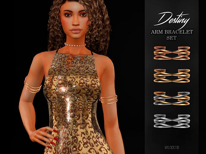 Sims 4 Destiny Arm Bracelets Set by Suzue at TSR