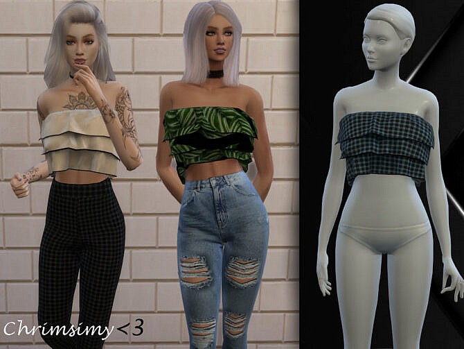 Sims 4 Poofy Top by chrimsimy at TSR