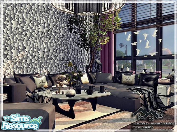 Sims 4 VAIDONA LIVING ROOM by marychabb at TSR