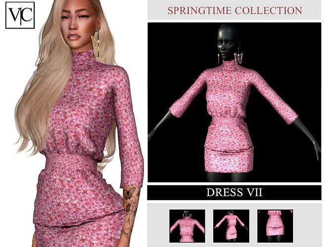 Springtime Collection Dress Vii By Viy Sims