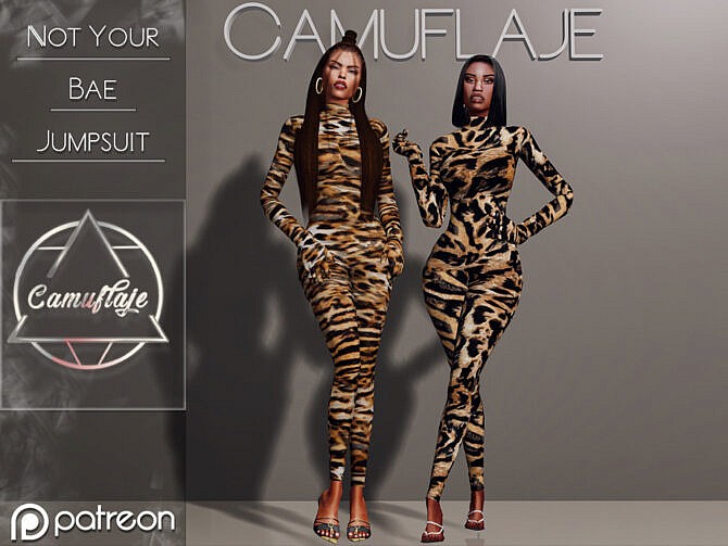 Sims 4 Not Your Bae Jumpsuit by Camuflaje at TSR