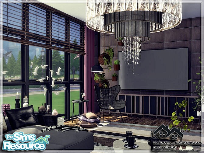 Sims 4 VAIDONA LIVING ROOM by marychabb at TSR