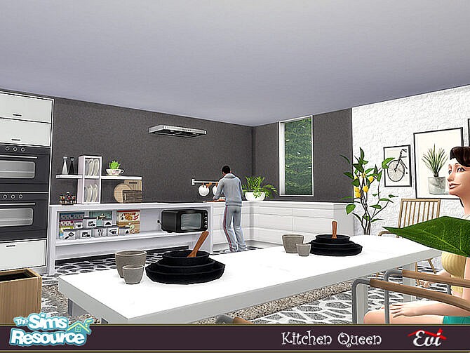 Sims 4 Kitchen Queen by evi at TSR