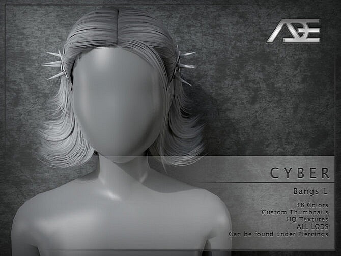 Sims 4 Cyber (Bangs L) by Ade Darma at TSR