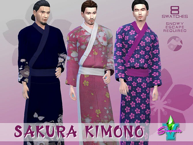 Sims 4 Sakura Kimono by SimmieV at TSR