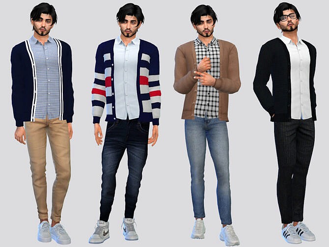 Sims 4 Dunne Casual Cardigan by McLayneSims at TSR