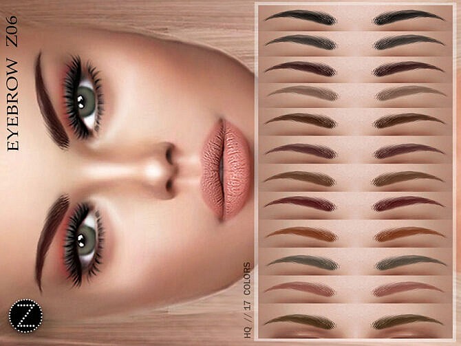 Sims 4 EYEBROWS Z06 by ZENX at TSR