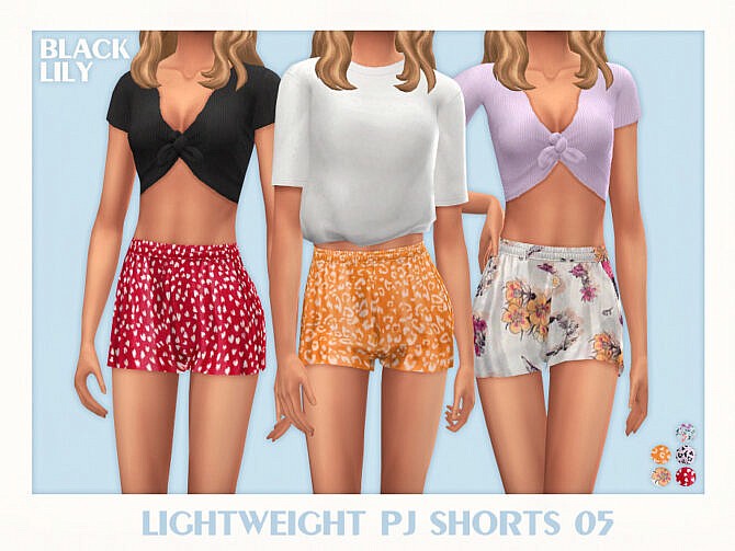 Sims 4 Lightweight PJ Shorts 05 by Black Lily at TSR