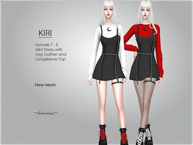 Kiri Goth Mini Dress By Helsoseira
