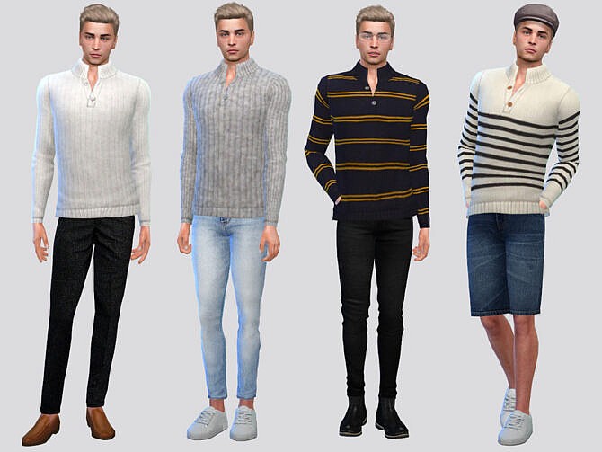 Sims 4 George High Collar Sweater by McLayneSims at TSR