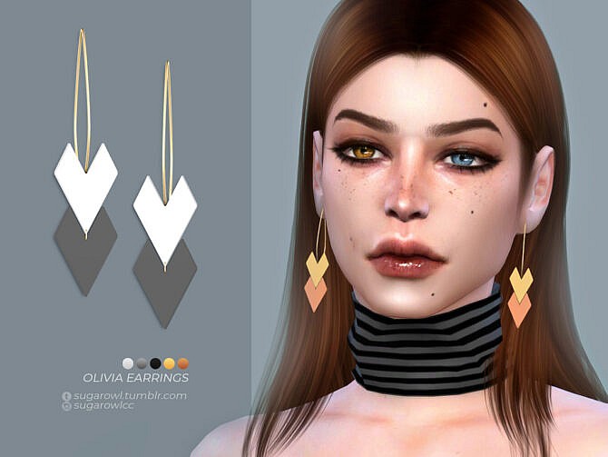 Sims 4 Olivia earrings by sugar owl at TSR