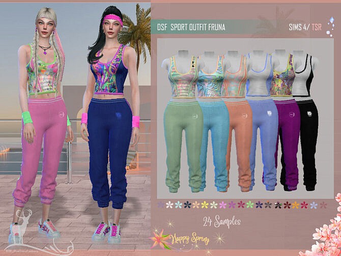 Sims 4 DSF SPORT OUTFIT FRUNA by DanSimsFantasy at TSR