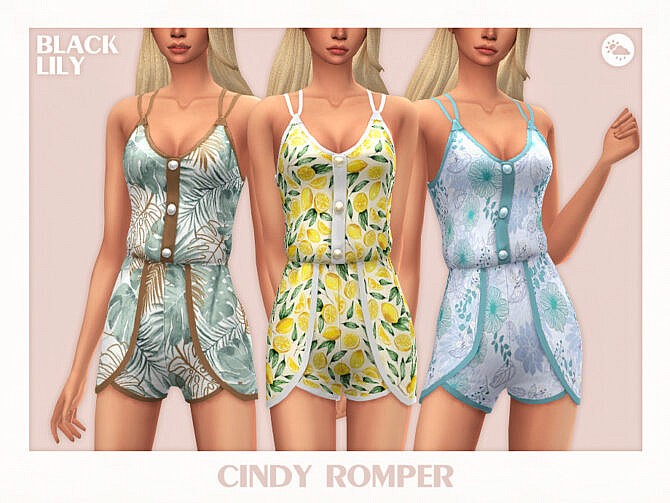 Sims 4 Cindy Romper by Black Lily at TSR