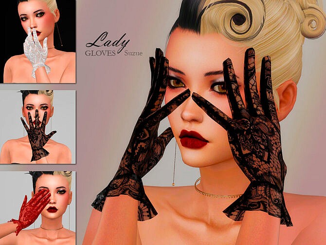 Sims 4 Lady Gloves by Suzue at TSR