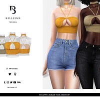 Strappy Choker Neck Crop Top By Bill Sims