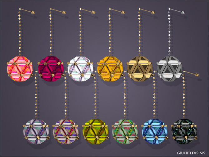 Sims 4 Charmaine Earrings by feyona at TSR